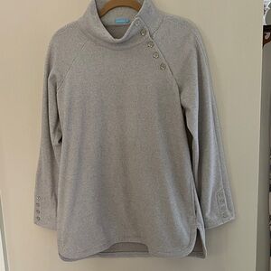 Gray Button-Detail Sweater